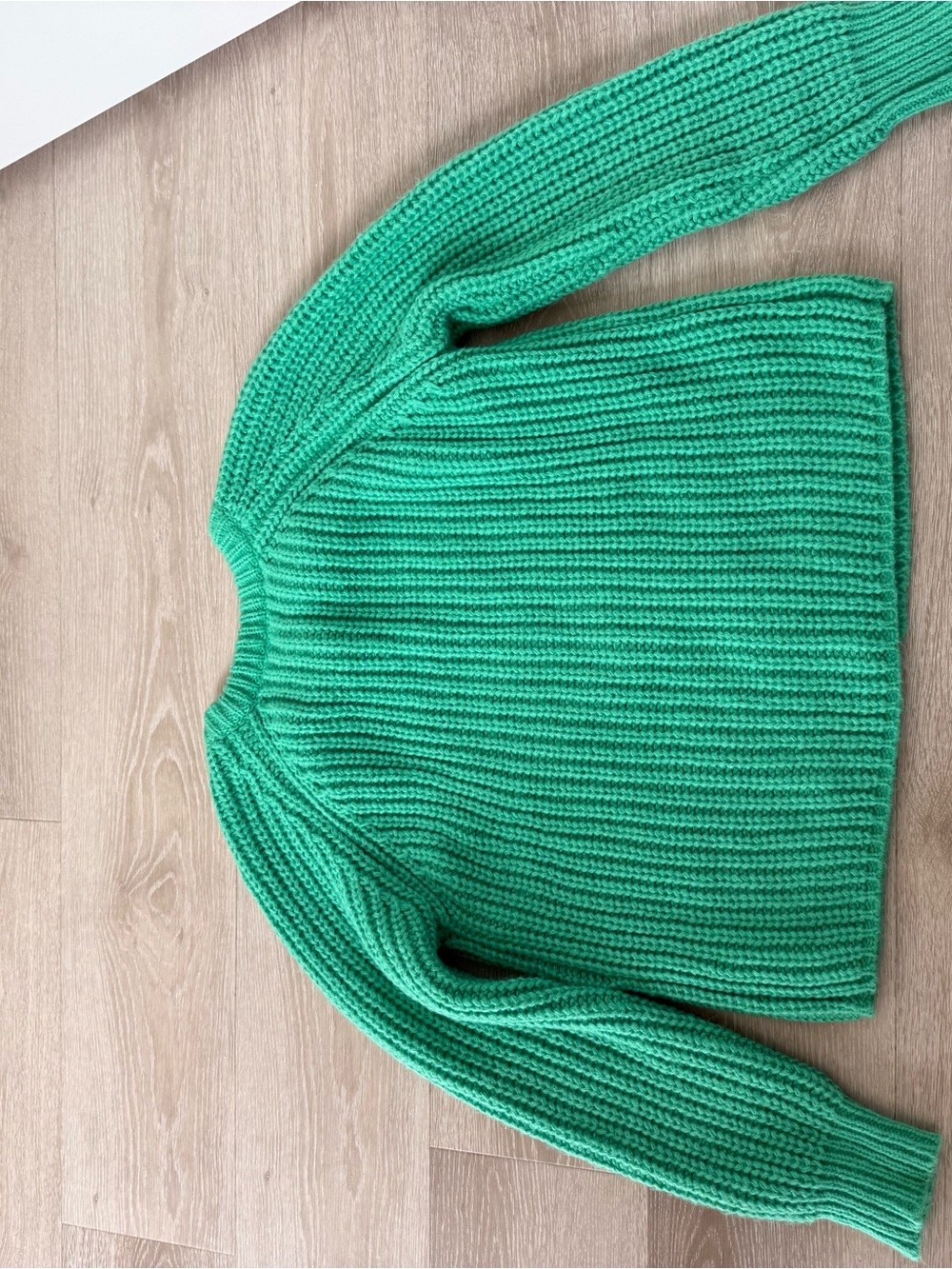 Green Ribbed Button-Front Cardigan Sweater - Picture 5 of 5